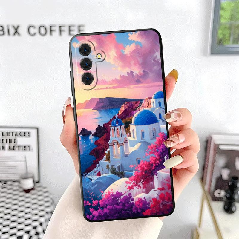 Santorini Greece Summer Soft Phone Case for Samsung A17 A37 A57 A16 A26 A36 A56 A15 A25 A35 A55 A14 A24 A34 A54 A13 A23 A33 A53