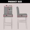 Waterproof Pu Bar Stool Chair Cover With Backs Dining Chair Slipcovers Removable Furniture High Chair Seat Cover Elastic Bottom