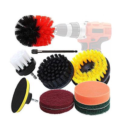 Electric Drillbrush Scrub Pads Grout Power Drills Scrubber Cleaning Brush Tub Car Cleaner Tools Kit for Automobile