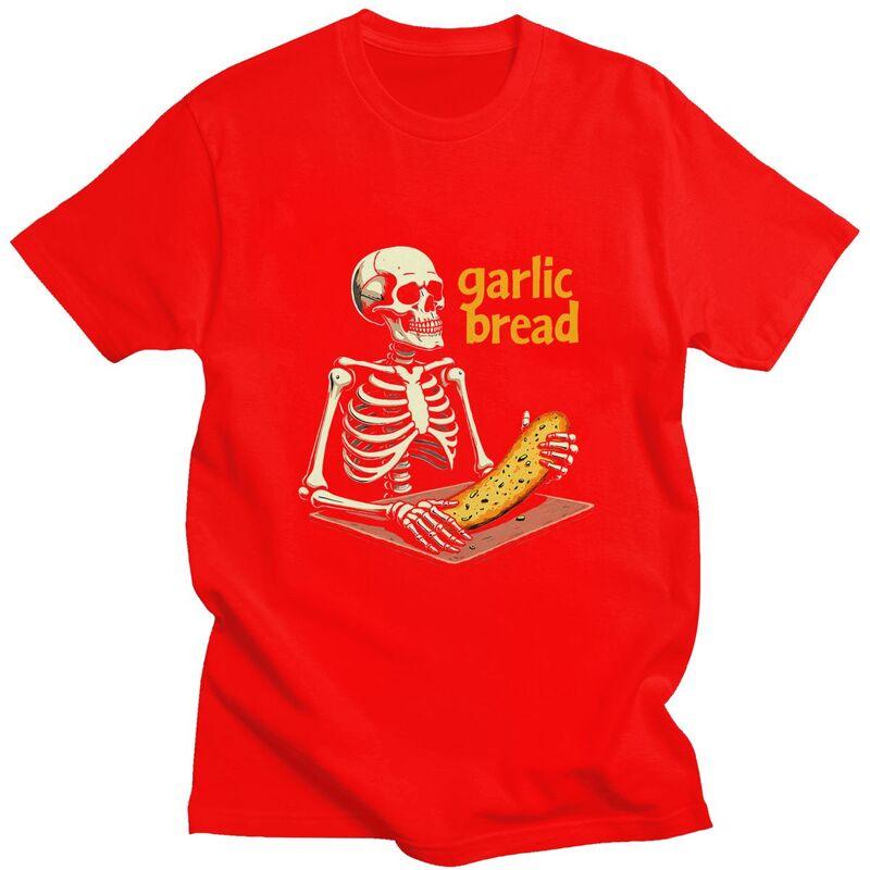Custom Fashion Garlic Bread Skeleton Evil Skeleton Funny Meme T Shirts Men Tshirt Casual Tee Tops 100 Cotton Oversized Tshirts S