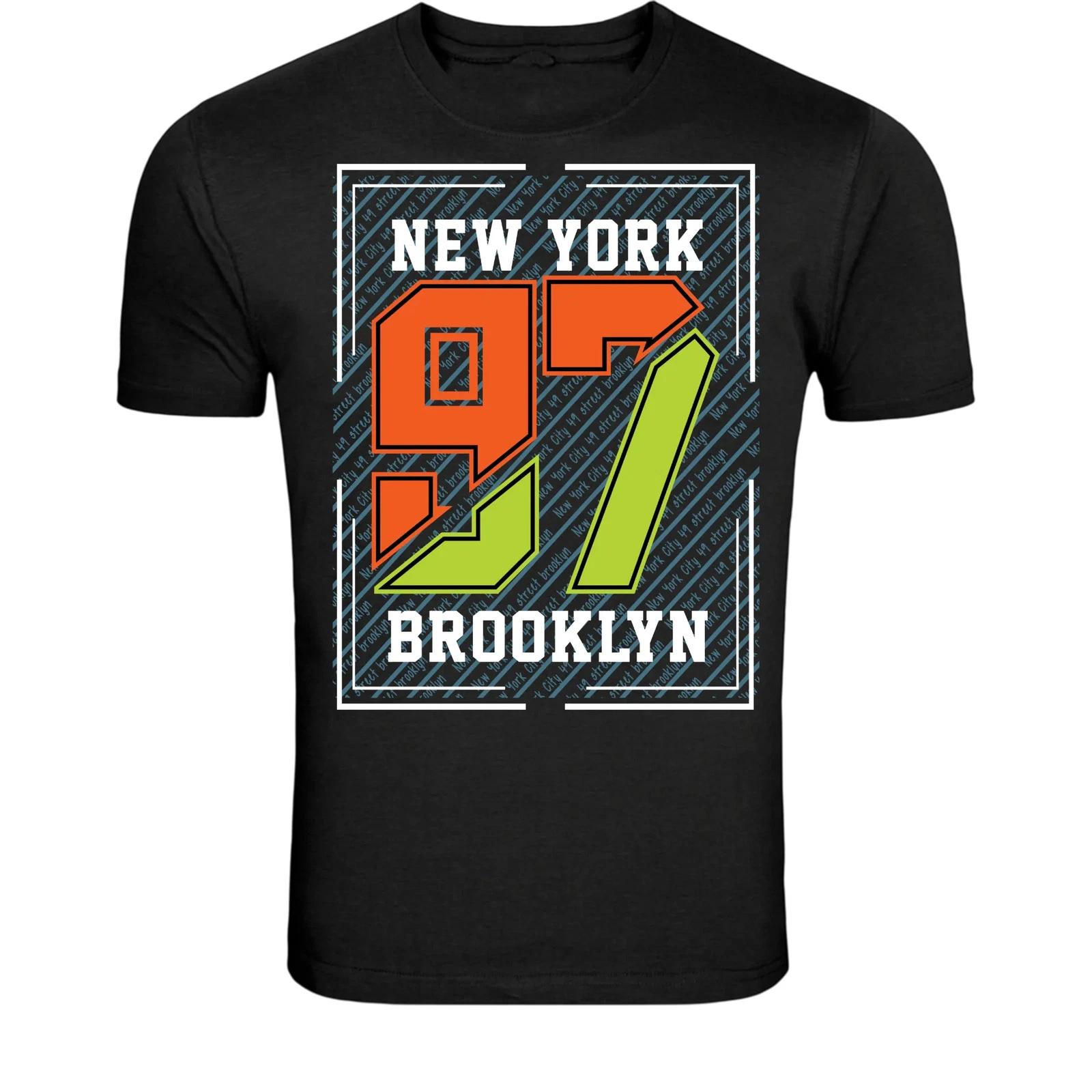New York 97 Brooklyn T-Shirt - Urban Streetwear NYC Graphic Tee S
