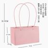 10pcs Christmas Gift Flower Kraft Paper Handbag Flower Arrangement Portable Box Rectangular Trapezoidal Flower Handheld Gift Box