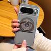 Para capa de celular Google Pixel 10 10 Pro 10 Pro XL, couro galvanizado, com suporte de engrenagem giratório, alto valor estético