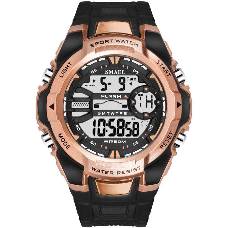 SMAEL 1340 Fashion New Design Men Digital Watch Rubber Strap Water Resistant Superior Multi Function Date Sports Wristwatch