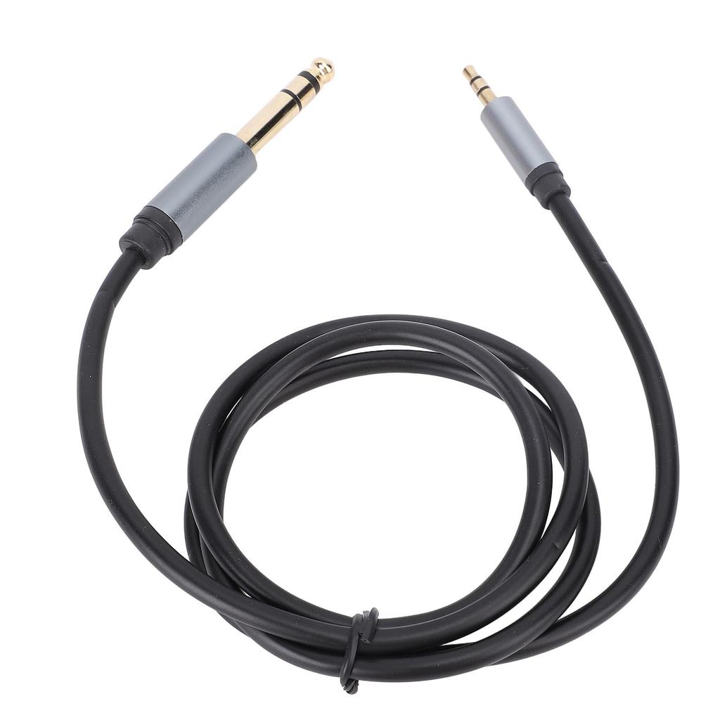 3.5mm to 6.35mm Stereo   Cable, 1Celsius8 Inch (3.5mm) to 1Celsius4 Inch (6.35mm) Stereo Cable 1M for Laptops Guitars Home Theater Devices