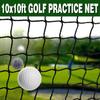 Golf Practice Net Heavy Duty Impact Netting 3m x 3m Rope Border on all 4 sides Black 30x30mm