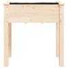Vidaxl Flower Stand with Liner, 71X37X76 Cm, Solid Fir Wood