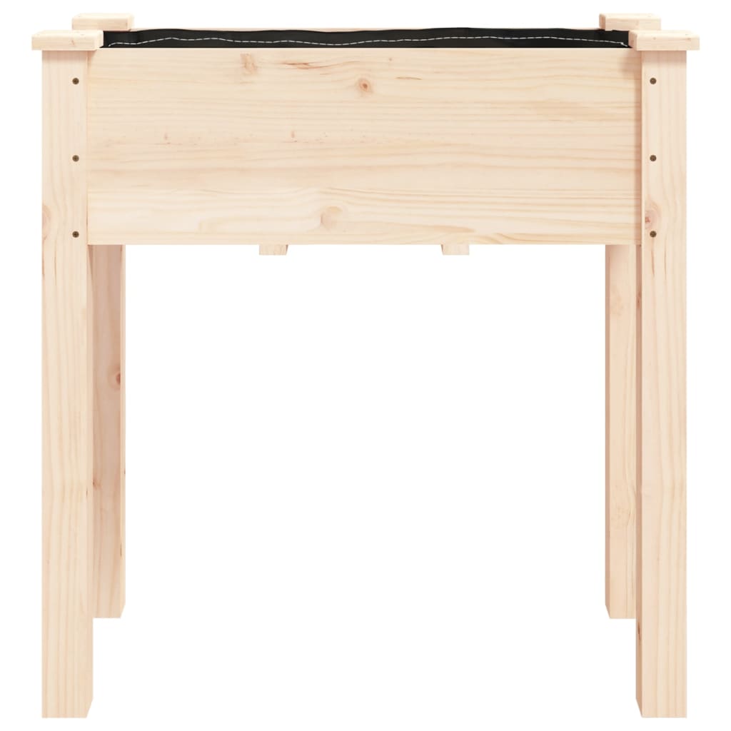 Vidaxl Flower Stand with Liner, 71X37X76 Cm, Solid Fir Wood