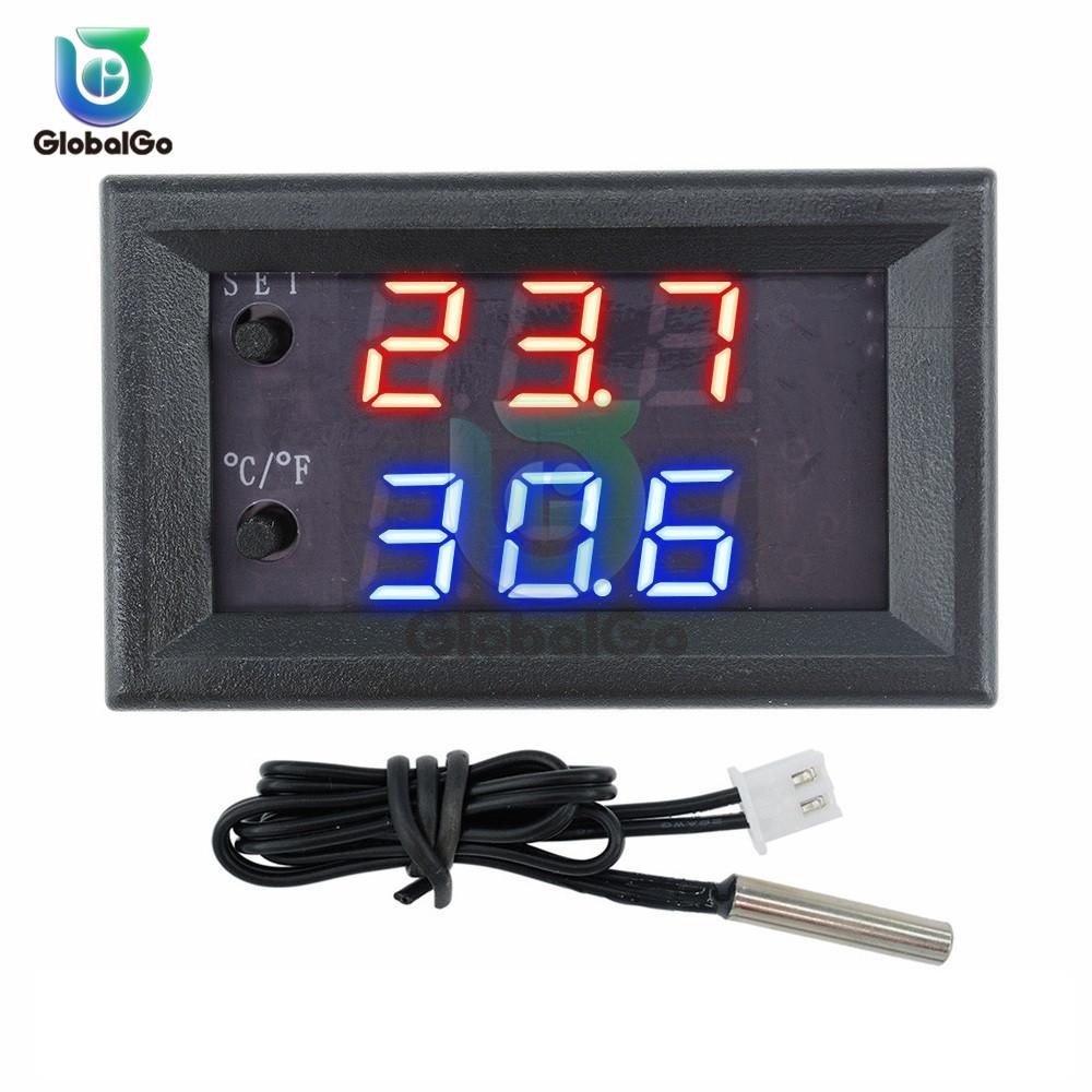 W1209WK W1219 LED Digital Temperature Control Controller Switch 30CM NTC Sensor DC 12V AC110-220V Thermostat Regulator Tool