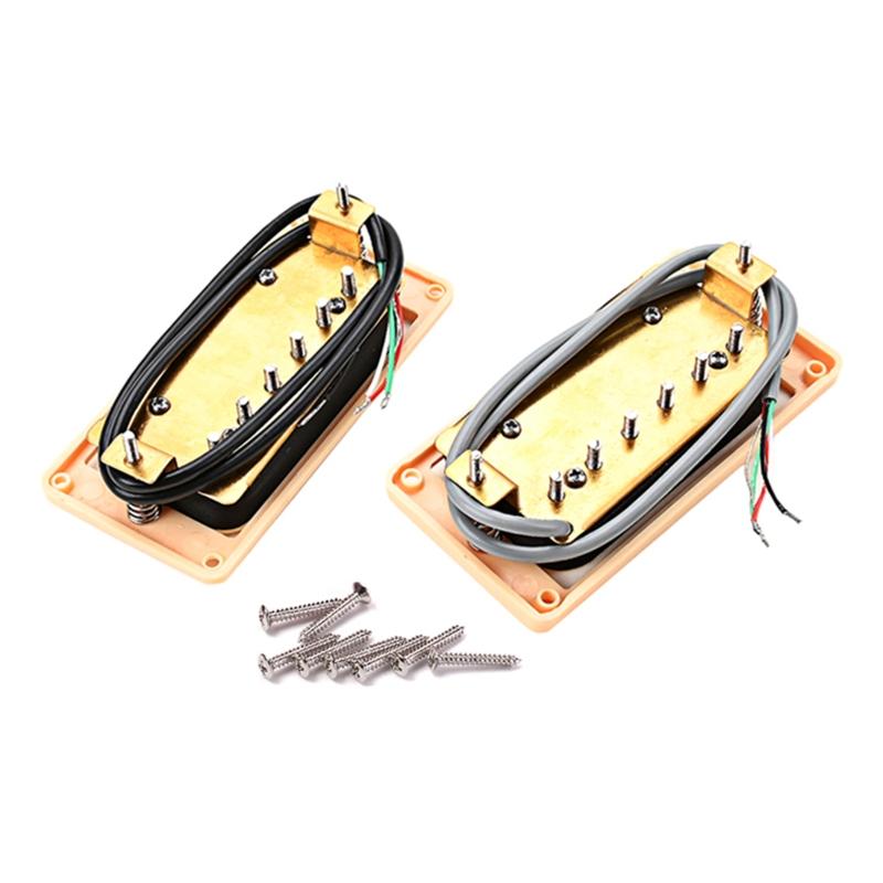 Double Coil Pickup Bridge & Neck Pickups Set Electric Guitar Humbuckers Pickups Electric Guitar Accessories Easy Install