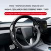 Voor Tesla Model 3/Y Highland Juniper Stuurhoes Koolstofvezel Leer Anti-Bont Sportstuur Auto Accessoires
