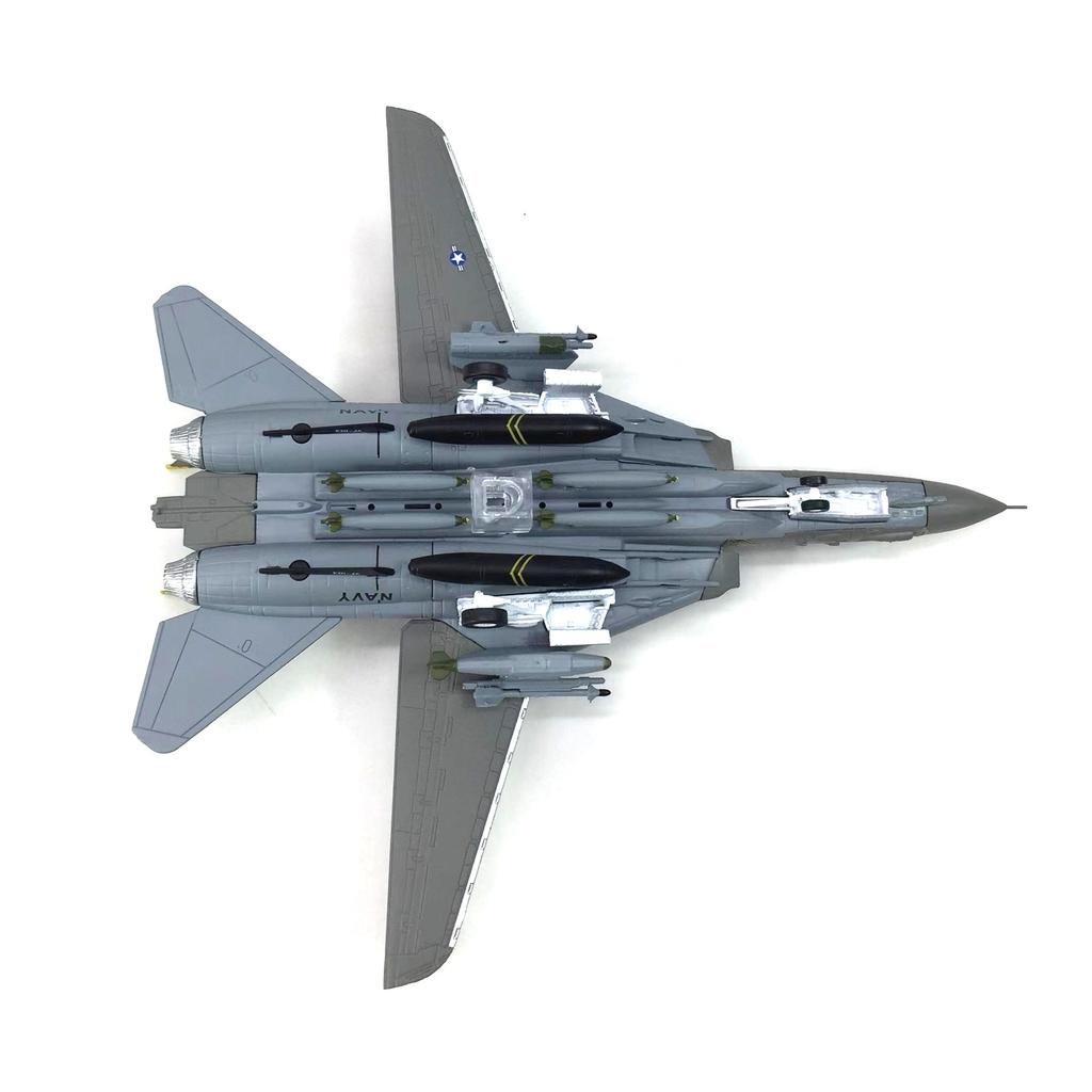 Alloy 1:100 Scale Simulation US F-14 Diecast Aircraft Model Jet Fighter Air Force Aircraft Raptor Airplane Model with Display St