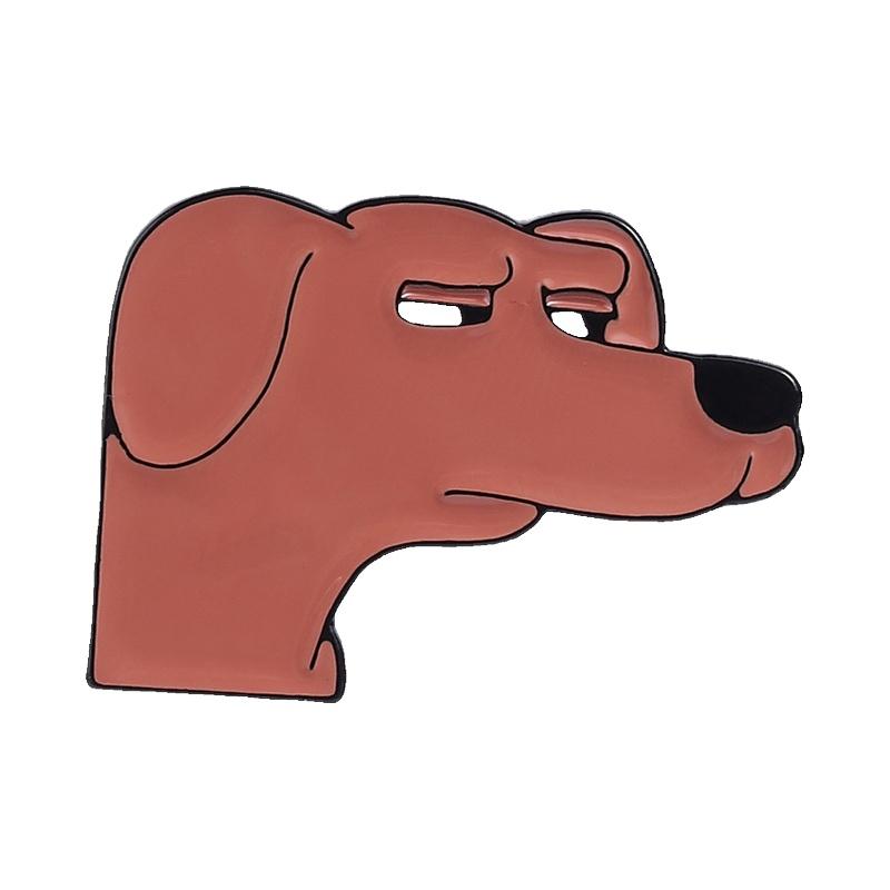 Meme Face Dachshund Enamel Pin Funny Sarcastic Dog Brooch Annoyed Pet Lapel Badge Jewelry Accessories Gifts For Friends