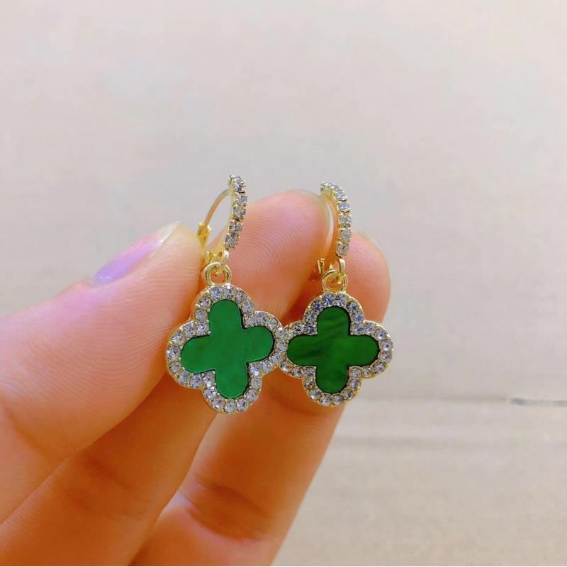 2023 Trendy Elegant Four-Leaf Clover Sterling Silver Earrings for Women