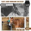 2Pcs Horseshoe Crosses Ties Down Solid Metal Horse Tie Rings with Expansion Screws Quick Install Horse Care Equipment