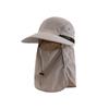 Unisex UPF50+ UV-Schutz Sonnenhut Abnehmbarer Vollgesichts-Nackenschutz Breiter Rand Atmungsaktives Netz Outdoor Angel-Wanderhut