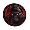 Gorilla Glow Red Black Pattern Spare Tire Cover for SUV RV Truck 28-34 Inch Polyester