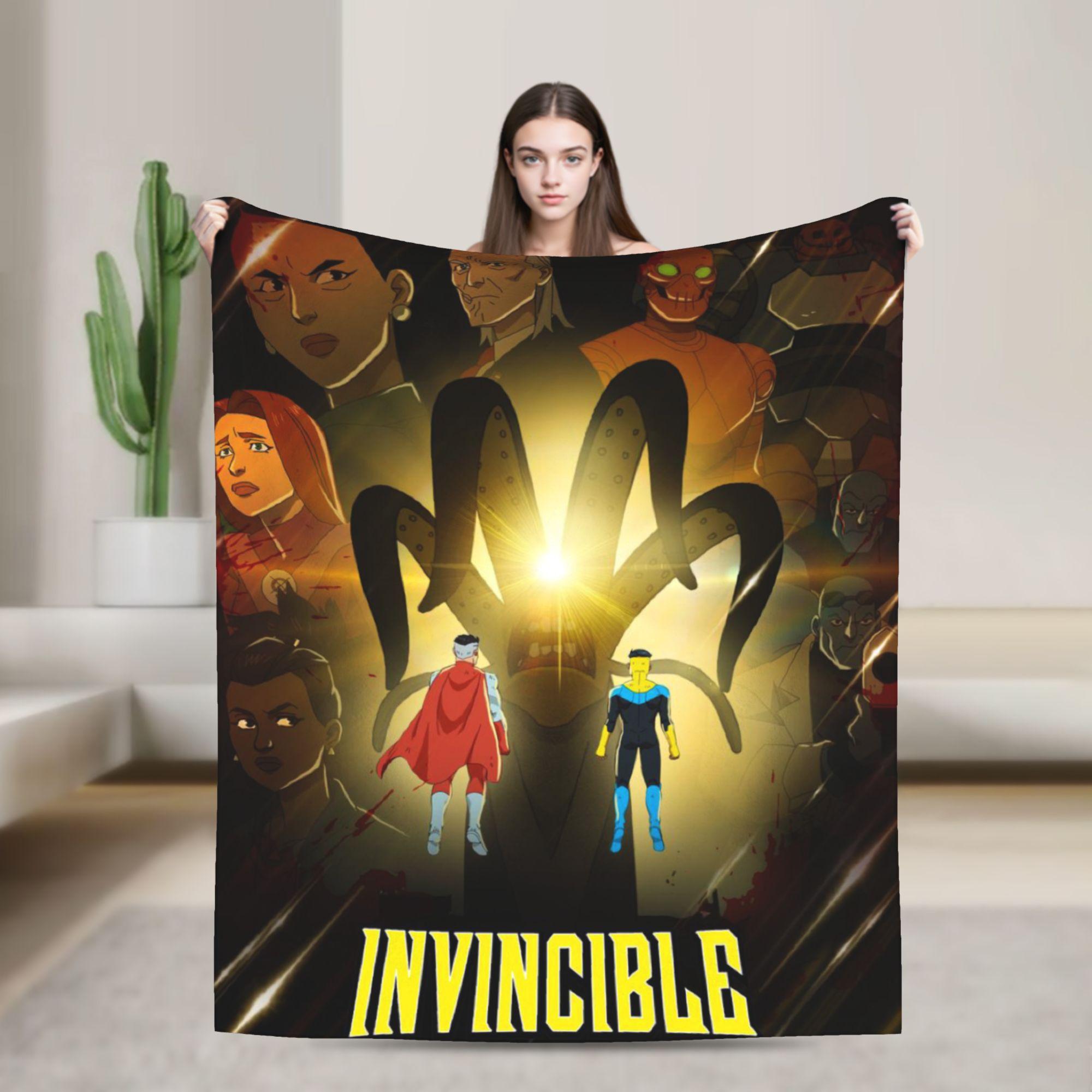 

Invincible Omniman Amazing Hero Anime Throw Blanket for Couch Soft Cozy Plush Blanket Multi-size Bedspread for All Seasons 100x150cm