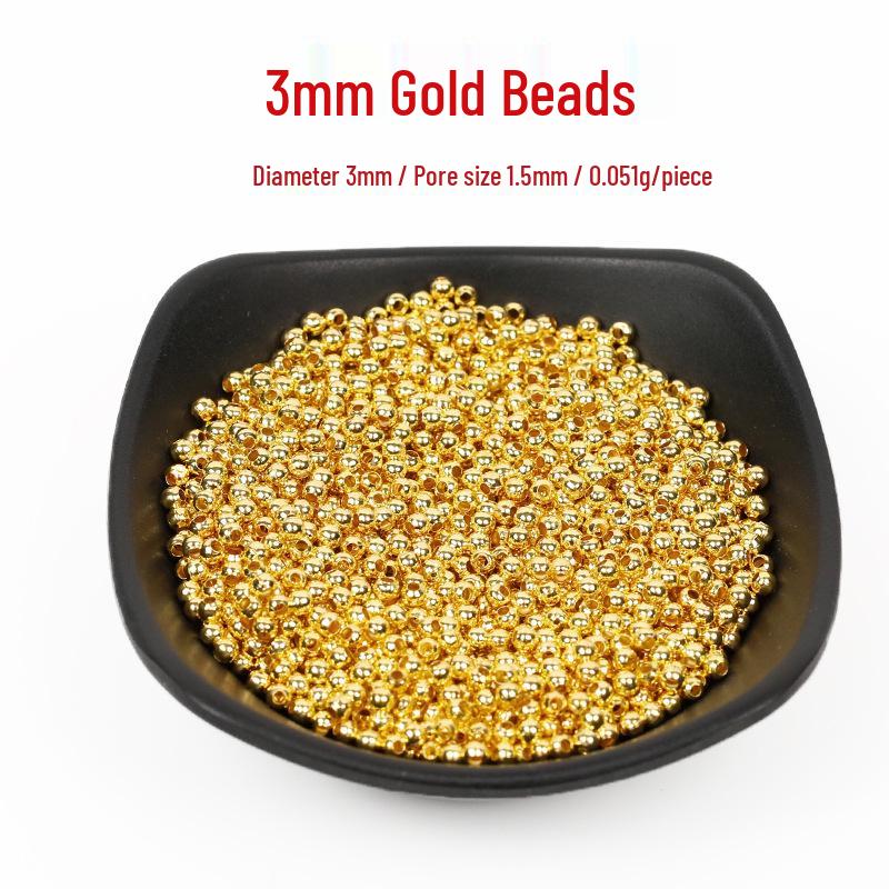 Large Hole Gold & Silver Beaded Loose Beads for Handmade DIY Jewelry, Bracelet & Necklace Spacer Beads