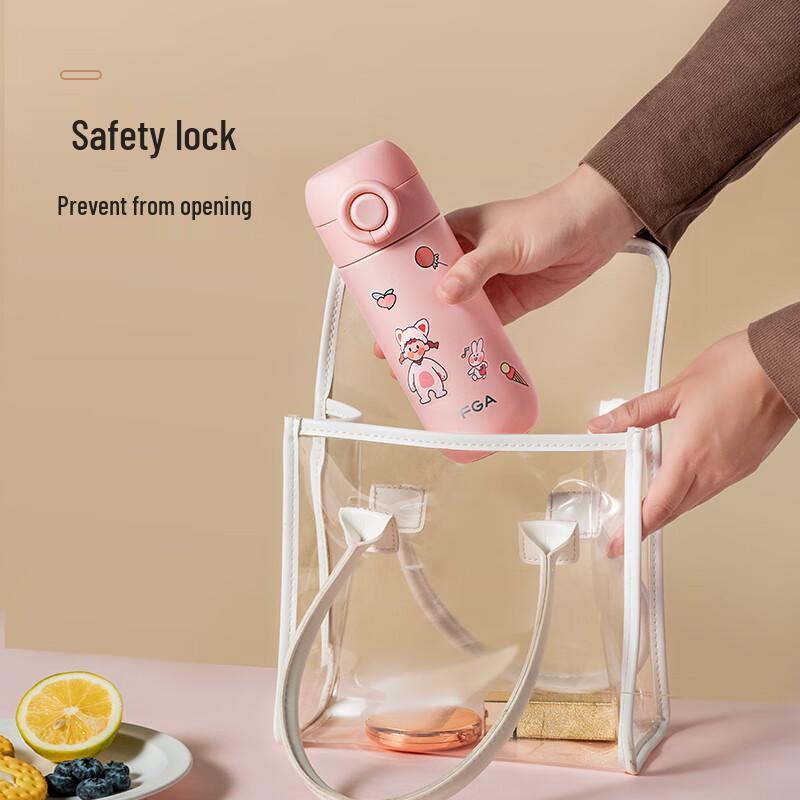 FGA Tragbare Isolierte Trinkflasche aus 316 Edelstahl mit Strohhalm