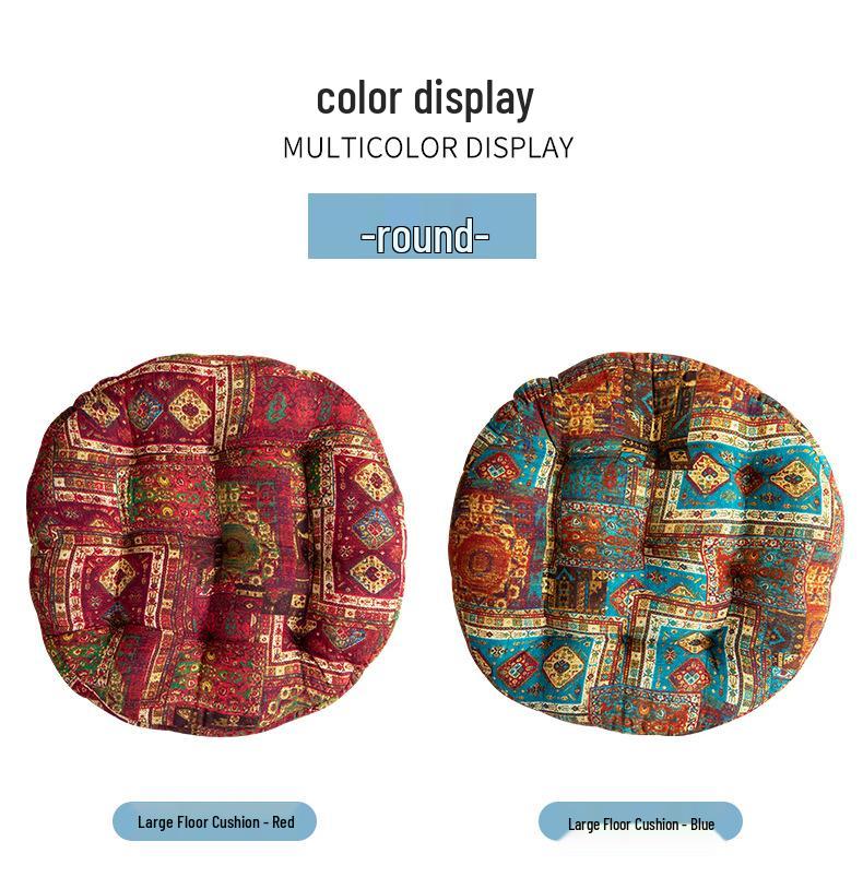 Bohemian Ethnic Style Square Floor Cushion for Balcony or Bedroom
