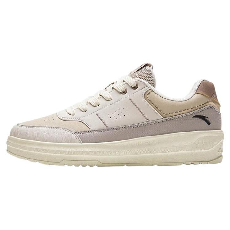 New Anta Slip Resistant Warm Low Top Skateboard Shoes Men's Gray Brown 912338065-4