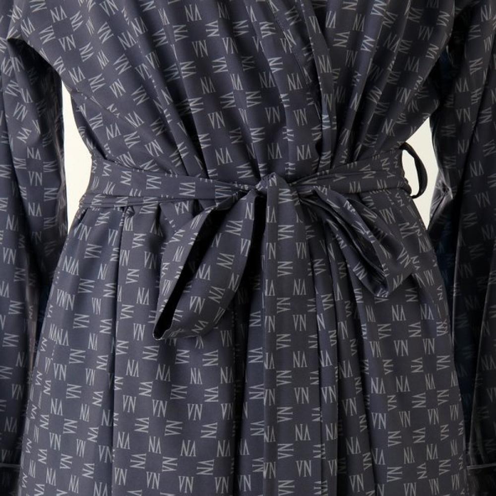 Venus 30d Lightweight Logo Border Printed Robe Gown  Vgn4541a 