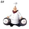 1 szt. Retro Model Kucharza Ornament Rzemiosło z Żywicy Mini Figurki Kucharza Biały Cylinder Gotowanie Dekoracja Domu