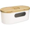 Bread Box - Navaris - 34.2x18.6x13 Cm - Bamboo Lid - Contemporary Design
