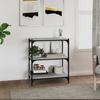 VidaXL Bookcase Sonoma Grey 60x33x70.5 Cm Engineered Wood Steel 819325