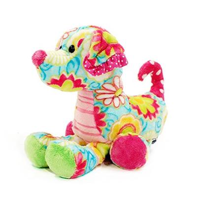 Douglas Company Stuffed Animal Dog Aqua Pink Chihuahua Fuzzle Series