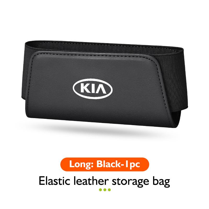 Leather Car Door Organizer Phone Sun Visor Glasses Key Storage Bag For KIA Rio K5 K2 Sportage Ceed Sorento Picanto Stinger Soul