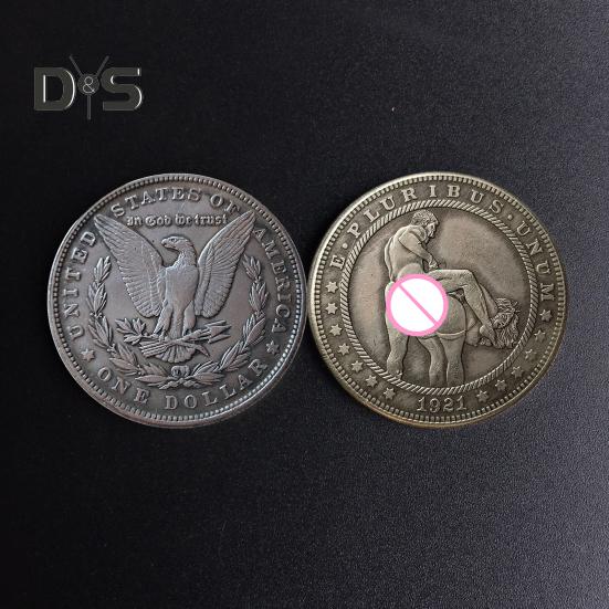 Sexy Challenge Coin Vintage Adults Challenge Coin Good Luck Token Double Sided Coin Collectible Gift for Coin Collectors