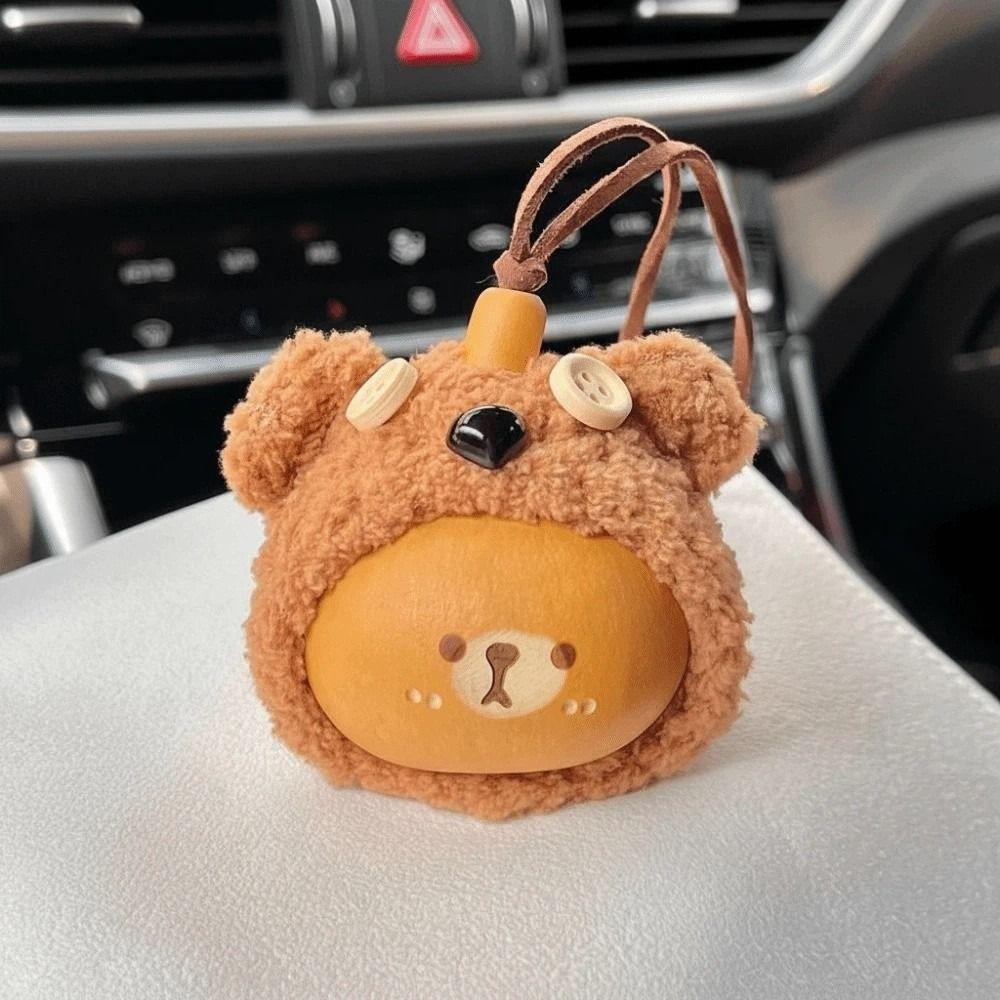 Lute Shape Handheld Accessory Little Bear Design Lanyard Pendant Gourd Pendant Gift Giving