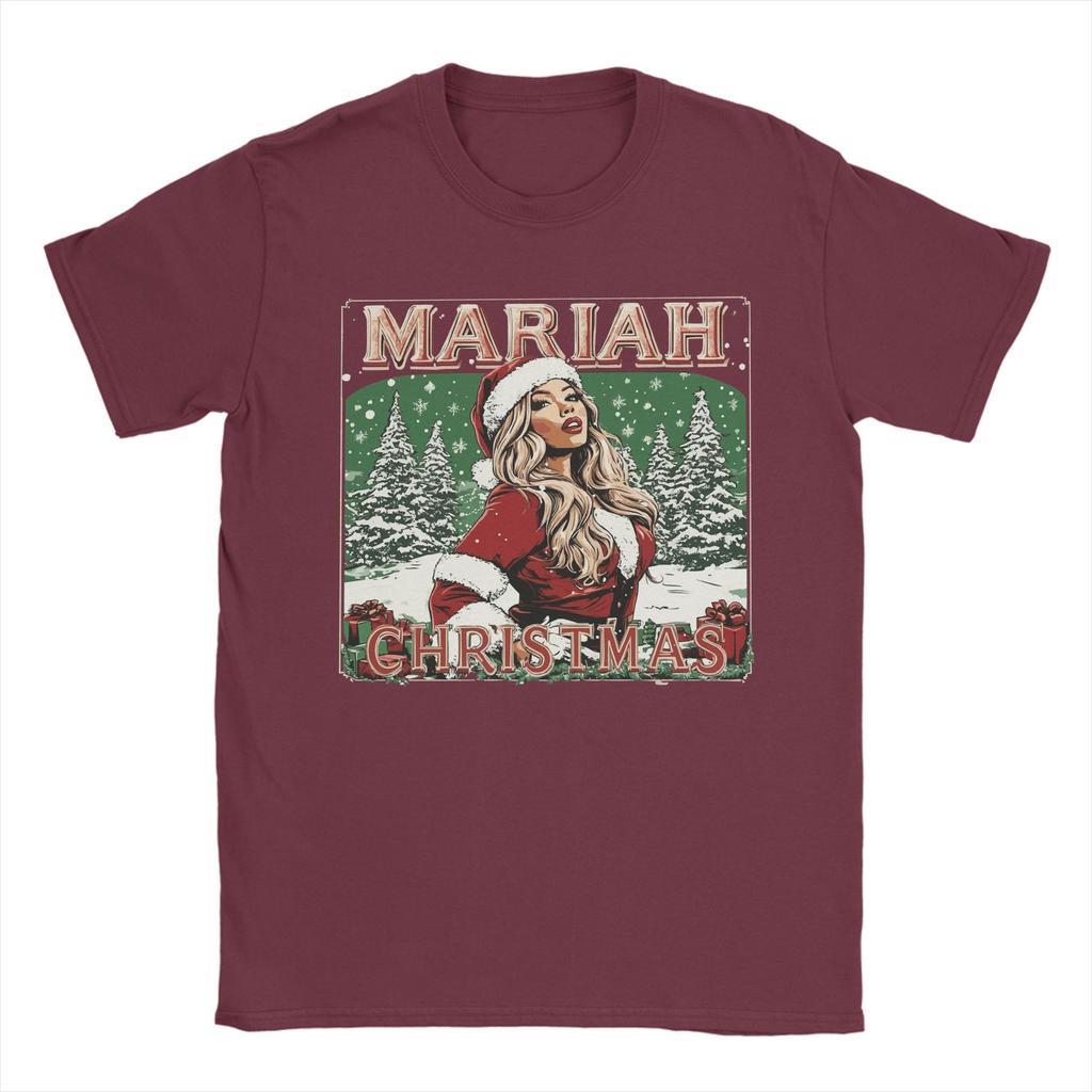 Men Mariah Carey 2025 Christmas T-Shirts  Cotton Top Tees Summer Y2K Casual Short Sleeve T-Shirt O-Neck Harajuku Tshirt Big Size