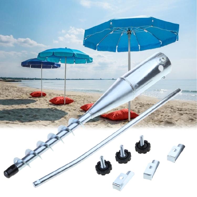 Heavy Duty In-Ground Anchors Beach Umbrella Sand Anchors Metal Umbrella Stand Portable Umbrella Anchors Base Enduring