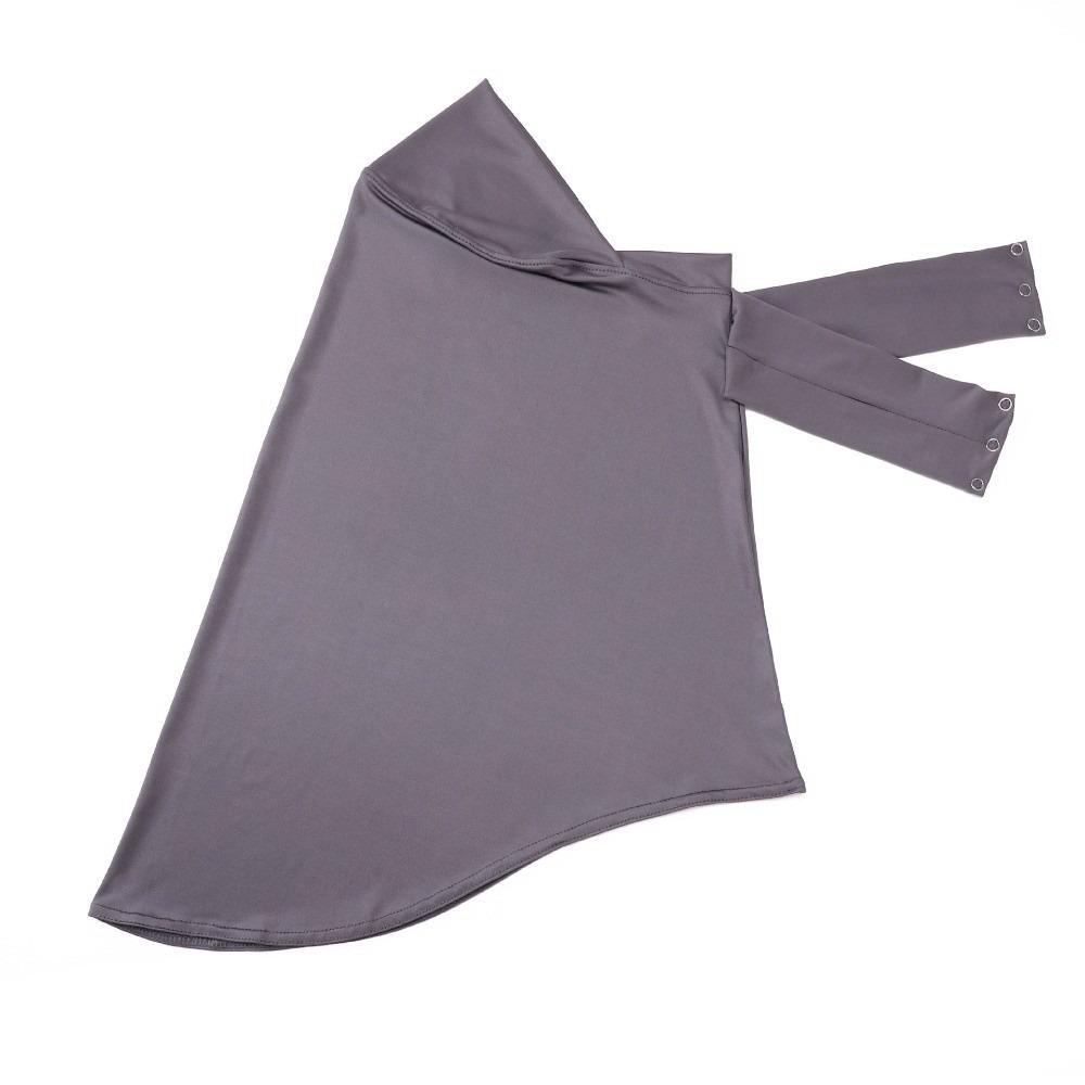 

Soft Women s Under Cap Breathable Triangle Hair Scarf Tie Back Buttons Arabic Turban Outdoor сірий