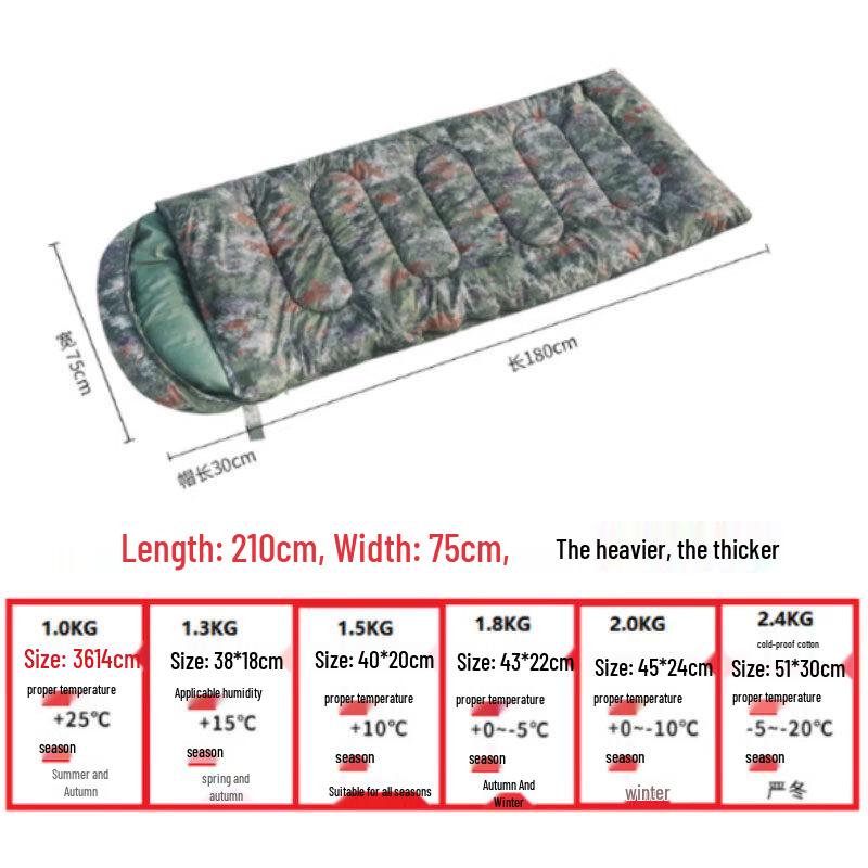 Aviator Outdoor Camouflage Sleeping Bag