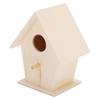 Hanging Bird House Wooden DIY Bird Feeder Houses for Decorations Indoors GardensSingle Layer No. 3