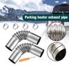 25mm Elbow Pipe Air Diesel Parking Heater Exhaust Pipe Connector w/Clamps For Webasto Diesel Heater S0M2