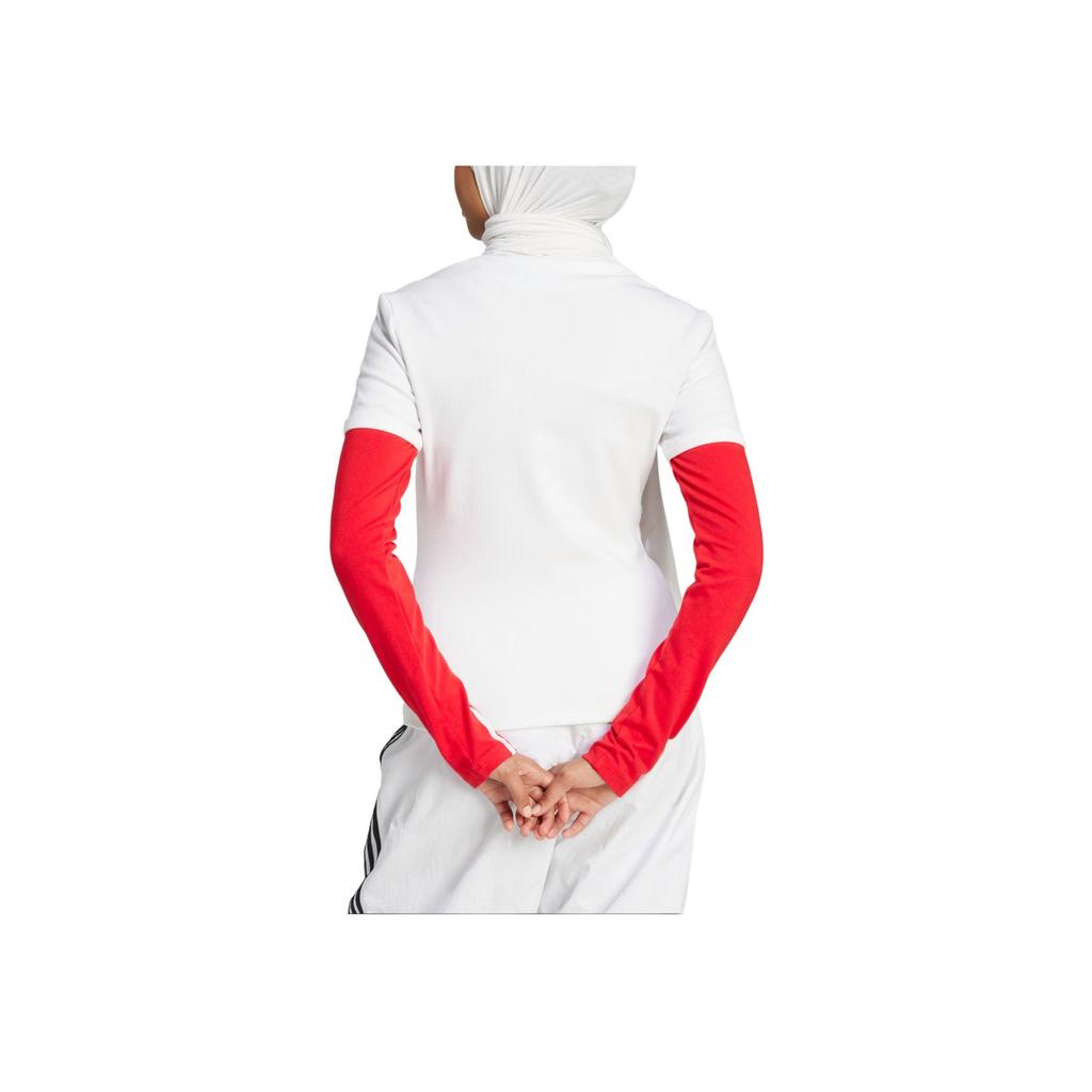 Adidas Originals Fashion Simple Round Neck Slim Fit Short Sleeve T-Shirt Women Tops White KA2687