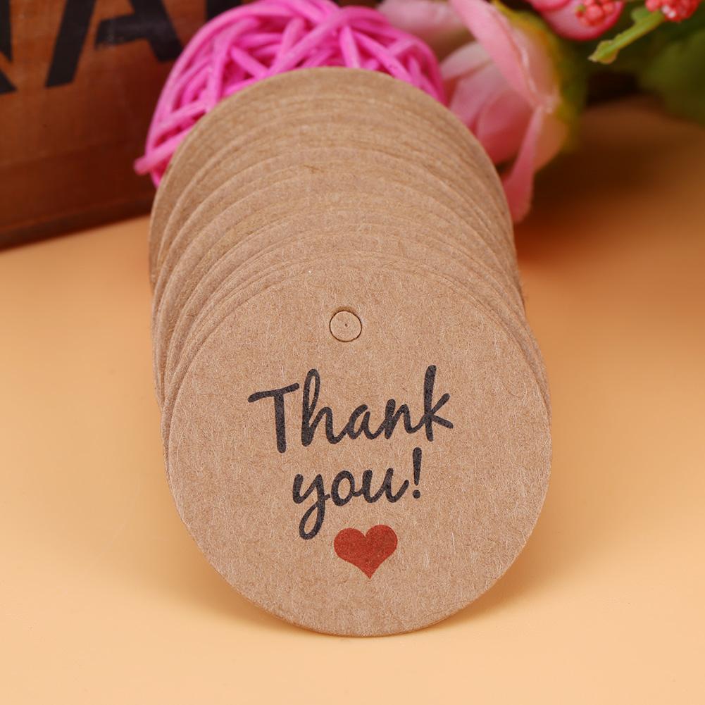 100 Stück braune handgefertigte Hängeetiketten für Hochzeitsgeschenk, Geschenk, Dessert, Kleidung, Schmuck, Preisschild