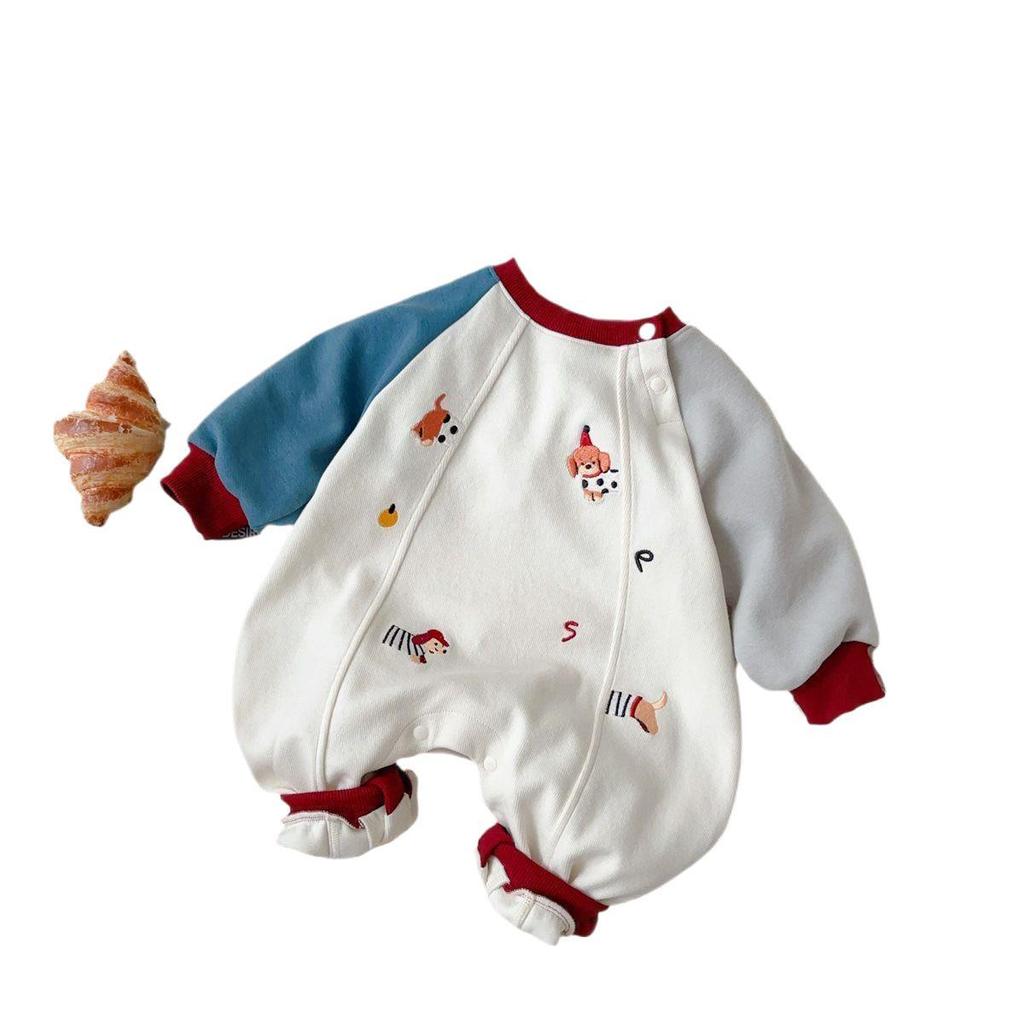 Newborn Cartoon Print Long Sleeve Baby Romper - Spring/Autumn
