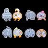 DIYBravo Silicone Set of Butt Epoxy UV DIY Cutting Mold Molds, Quicksand, 8, Shaker, Shape, Animal, Cat, Dog, Panda, Squirrel, Bear, Rabbit, Duck,