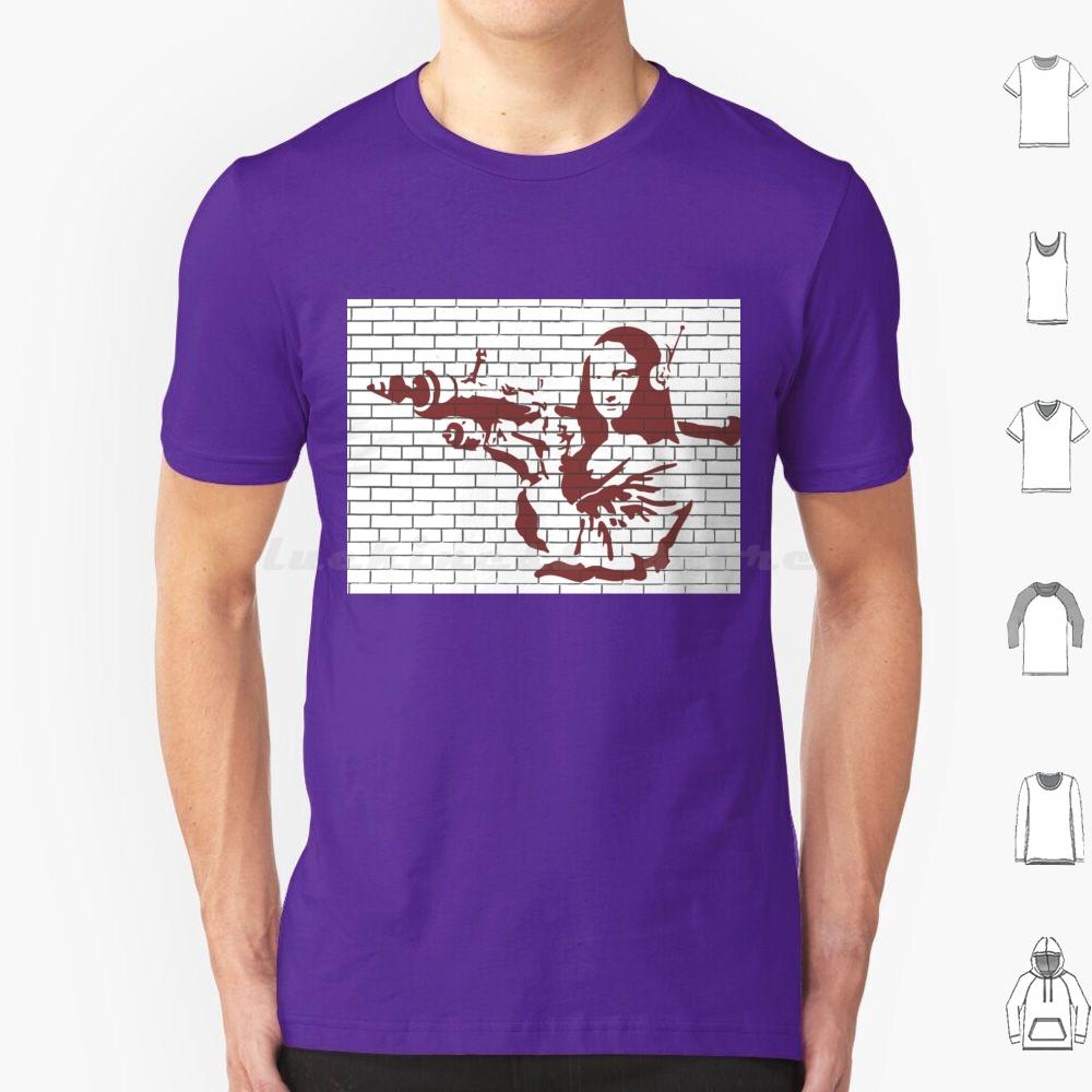 Banksy Stencil Style Urban Graffiti Spray Paint Mona Lisa T Shirt 6xl Cotton Cool Tee Banksy Kwiebe34 Banksy Stencil Banksy