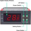 LED Digitaler Temperaturregler, Thermostat, Temperaturregler, Inkubatorrelais, Heizen und Kühlen 12 V 24 V 220 V STC-1000