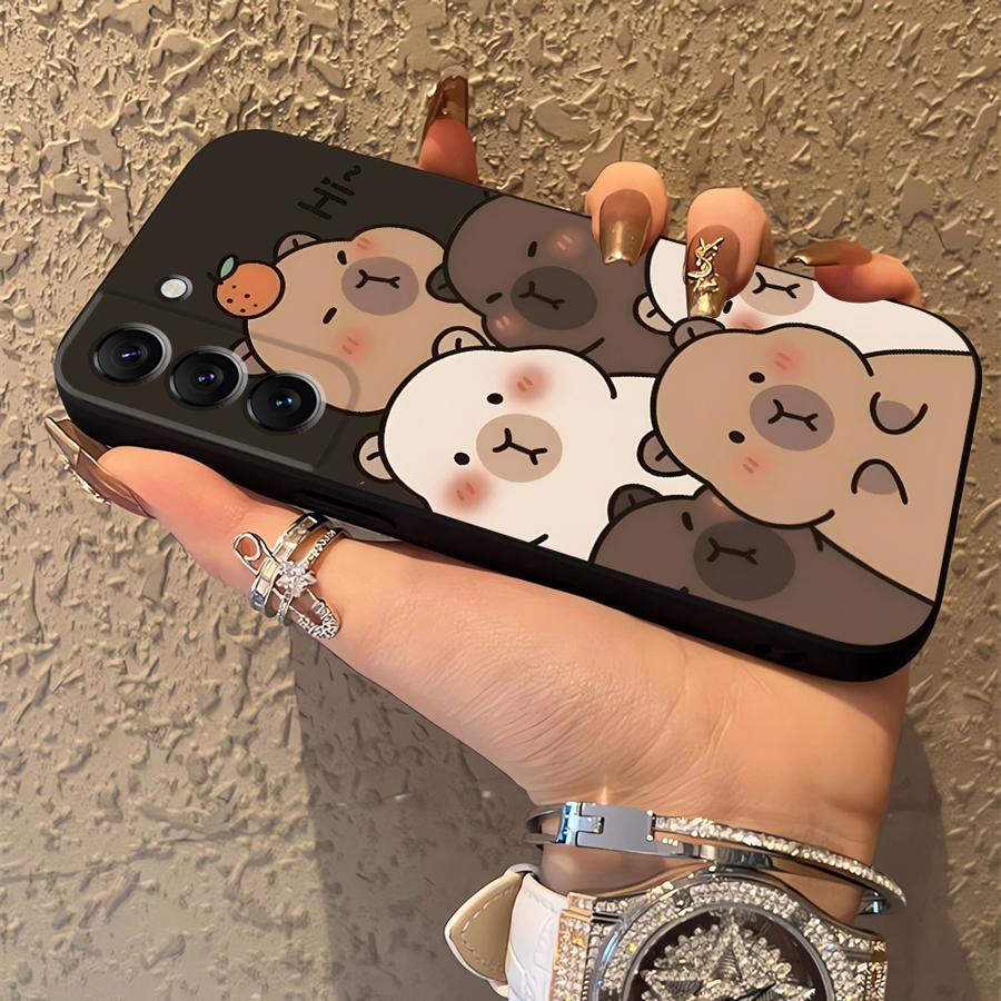 Cute Capybara Case for Samsung Galaxy S25 S26 S20 Ultra S10 S9 Note 20 8 9 10 S24 Plus S23 S21 FE Funda Phone Cover