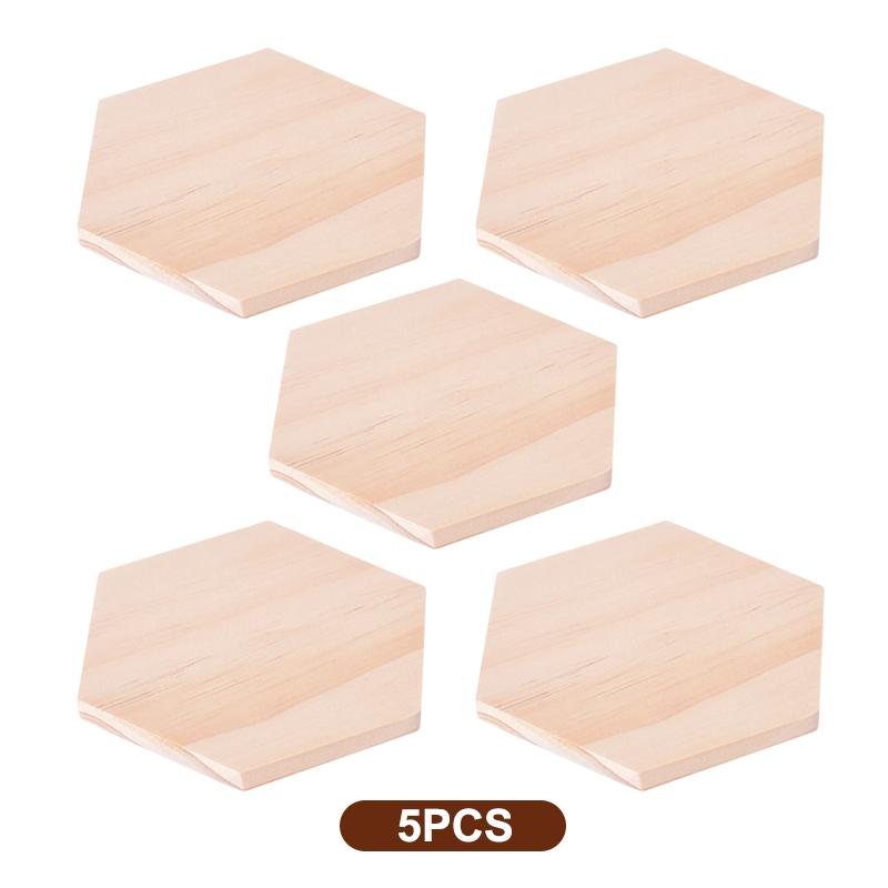 1/3/5Pcs Unfinished Natural Wood Coasters Non Slip Heat Resistant For Home Kitchen Coffee Bar Diy Projects