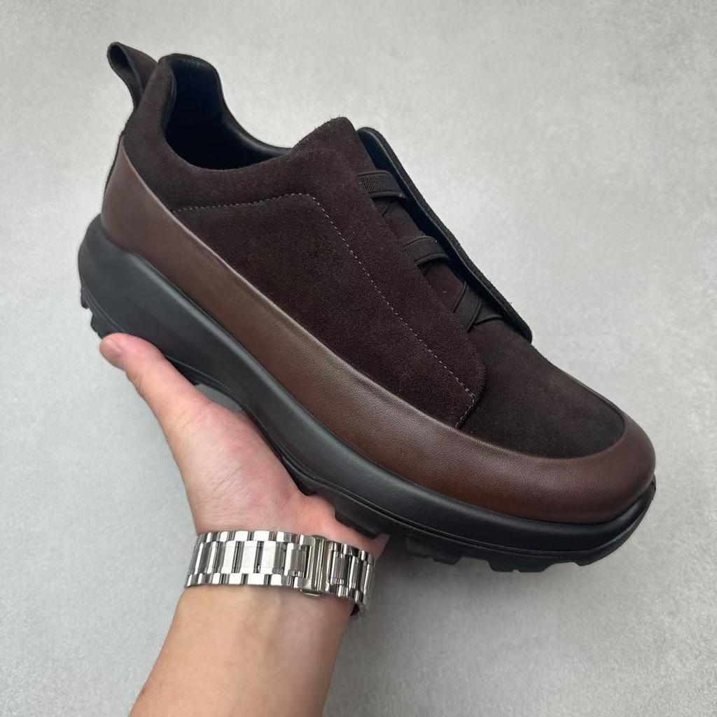 Dicke Sohle Trend Mode Vielseitig Weiße Schuhe Ein-Pedal Faule Schuhe Freizeit Sport Jogging Schuhe Herrenschuhe Winter