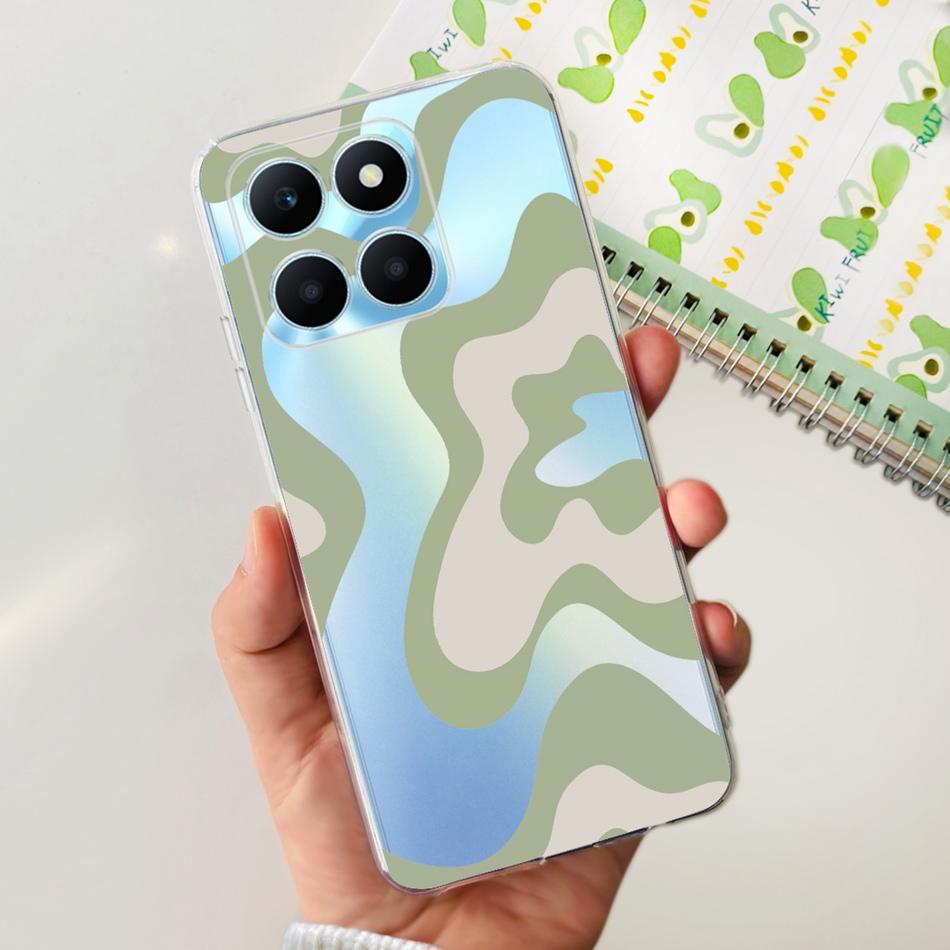 Pro Honor X6a Pouzdro na telefon HonorX6a X 6A 4G WDY-LX1 Roztomilý Motýl Květina Malované Měkký Silikon TPU Zadní Kryt Bumper